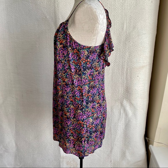 Parker Silk Sleeveless Floral Print Mini Dress - Picture 5 of 8